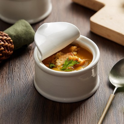Creative Cans Dessert Bowl Hotel Restaurant Featured Small Stew Pot Ceramic Tableware
