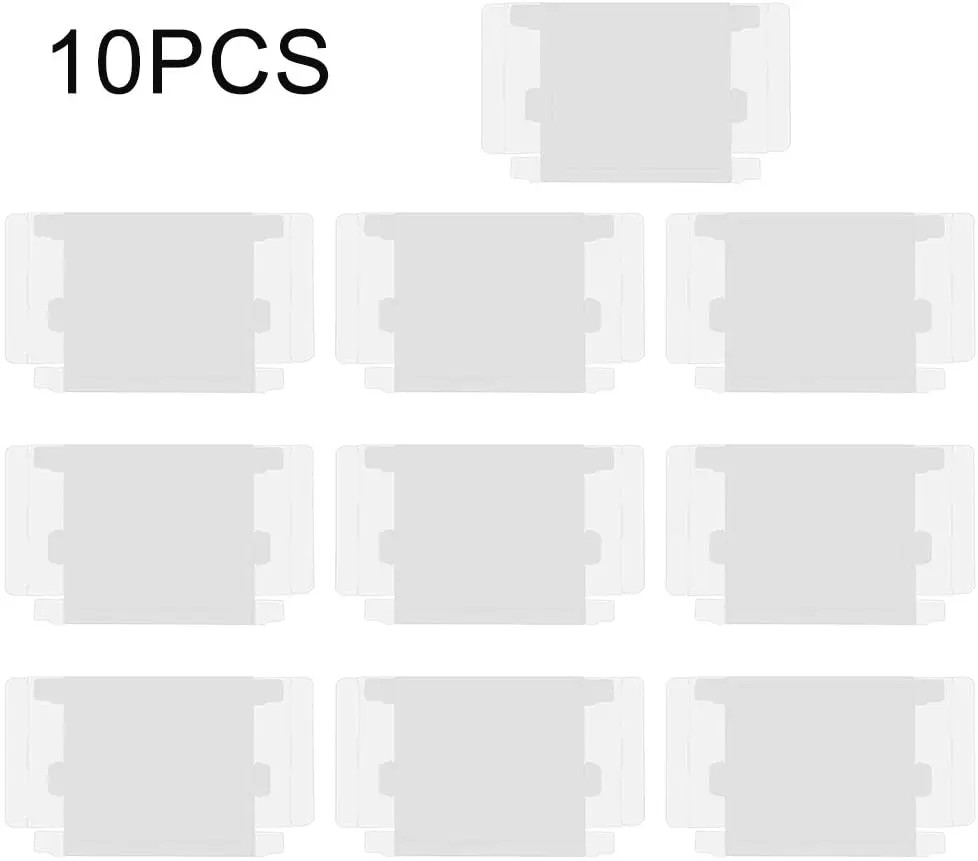 10-Piece Dustproof PVC ETB Trainer Box - Clear Protective Plastic Case for Cards Display
