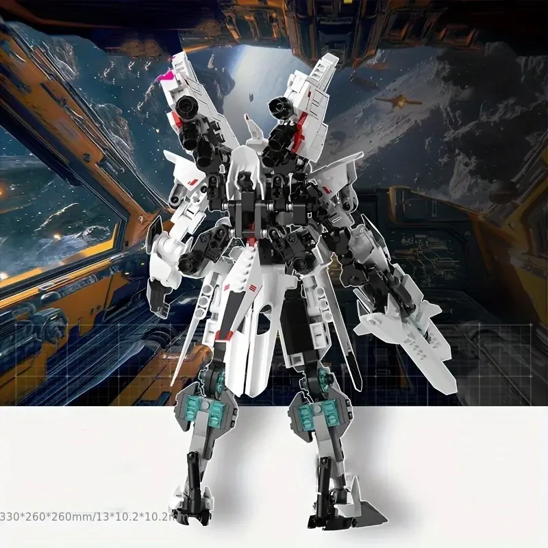 Creative Science Fiction Aurora Interstellar Pioneer Assembly Robot Mechanical Beast Adult Difficult Stacking Model