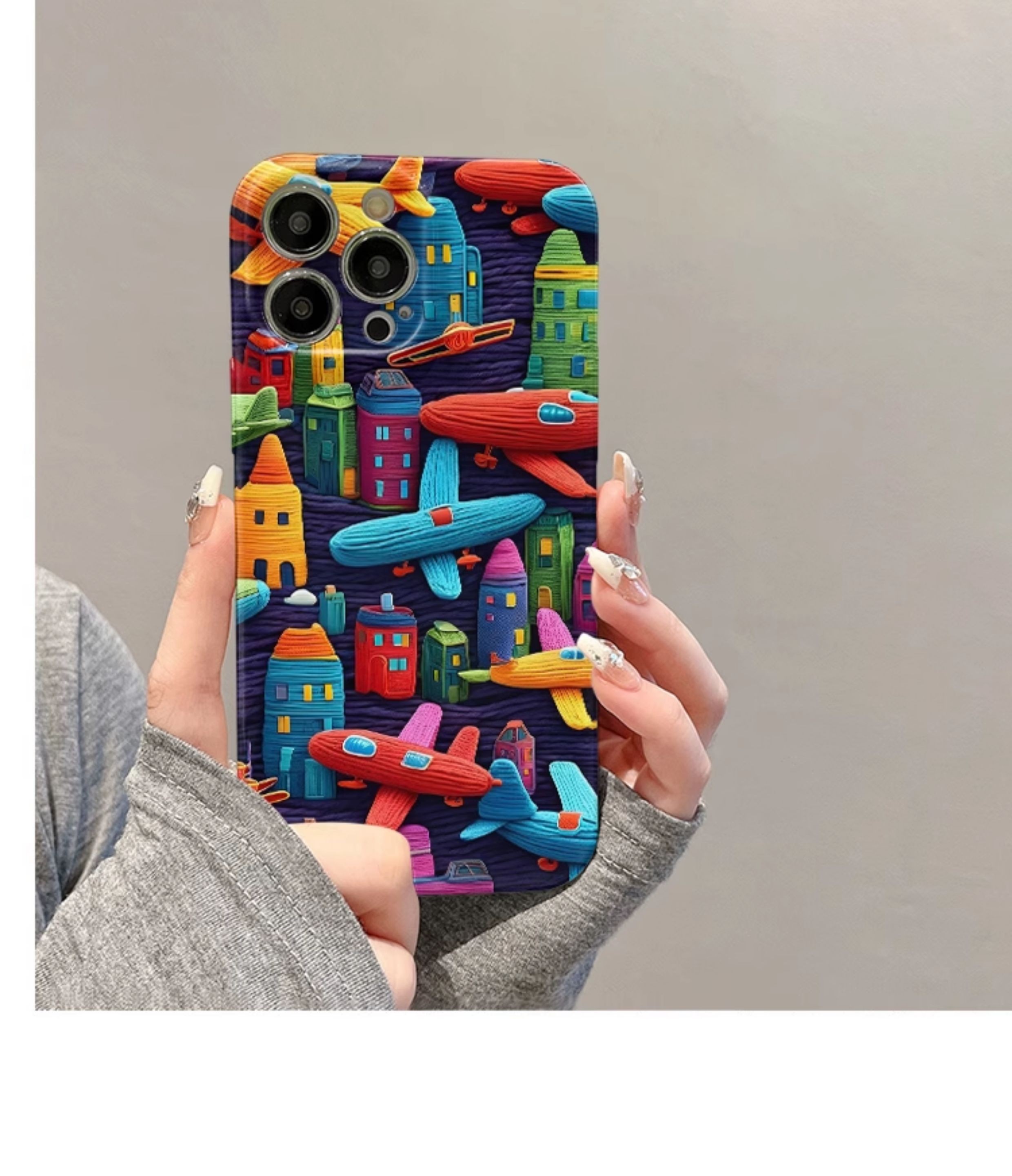 Oil Painting Minimalist Airplane Print Phone Case