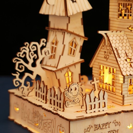 Wooden 3D 3D Puzzle Model Puzzle Decompression Assembled Toy