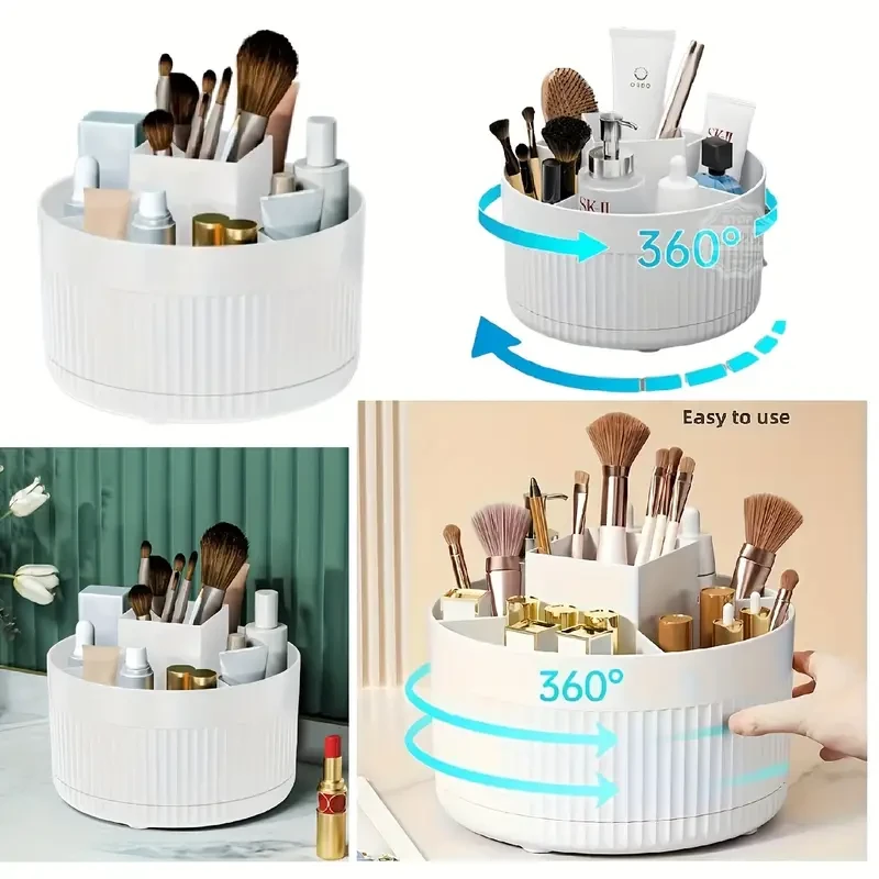 360 Rotating Makeup Desk Cosmetic Storage Box Organizer