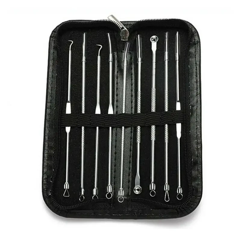 9pcs Stainless Steel Acne Removal Tool Set