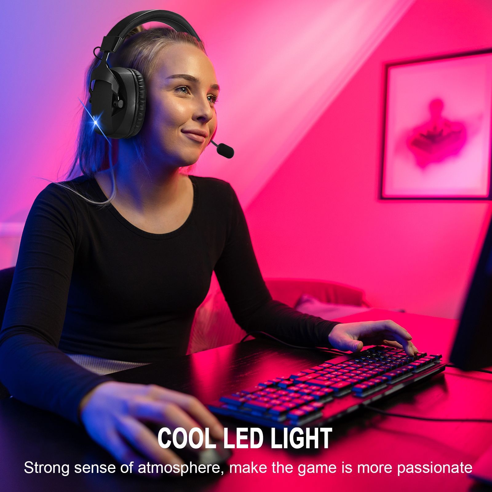 Cross-Border Over-Ear Bluetooth Headphones With Wireless Microphone 2.4G Dual-Mode, For E-Sports, Gaming PCs & PS5