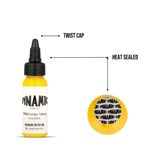 Dynamic Tattoo Ink Canary Yellow  1 oz