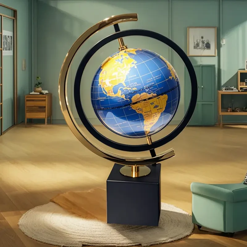 Rotating Globe with Modern Design