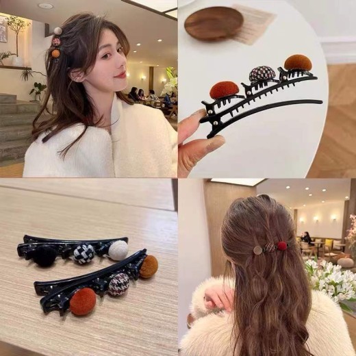 Women's Braided Bangs Side Duck Bill Hairpin Headwear