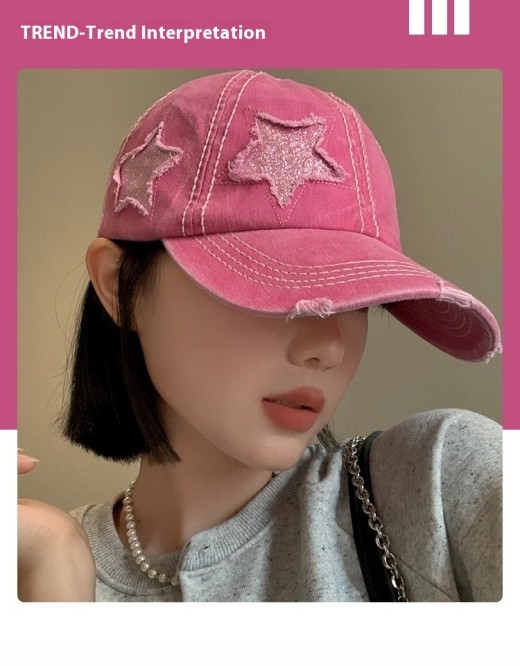 Women's Retro Leisure Ripped Baseball Hat