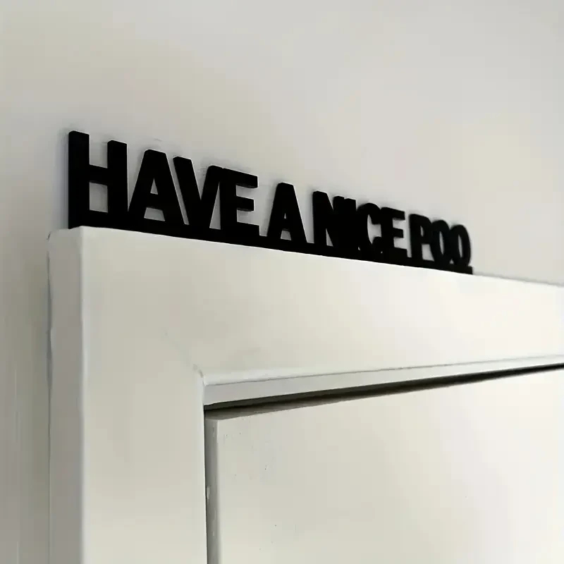 1pc Vintage "Have a Nice Poop" Door Plate