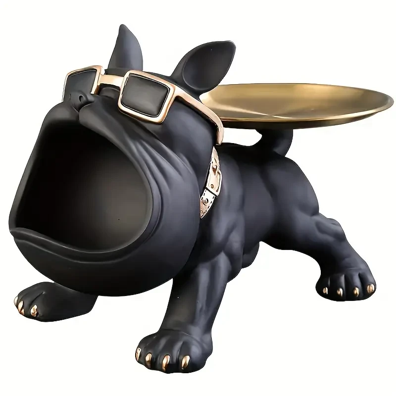 1 Black French Bulldog Storage Decor