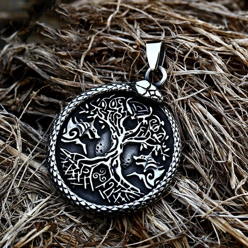 Stainless Steel Viking Tree Of Life Pendant