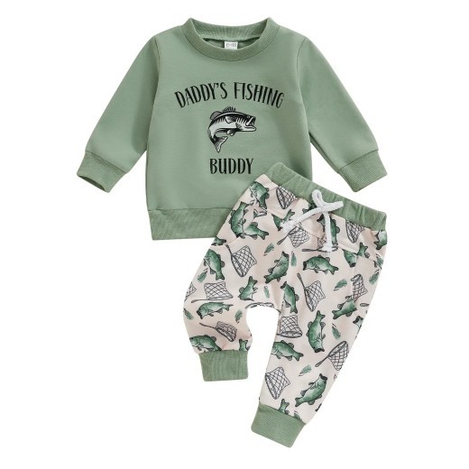 Boys Fashion Personality Sweater Trousers Suit
