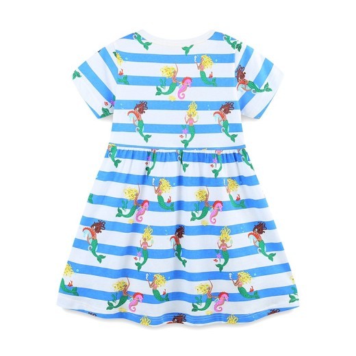 Striped Printed Knitted Cotton Round Neck Short Sleeve Children Shirt