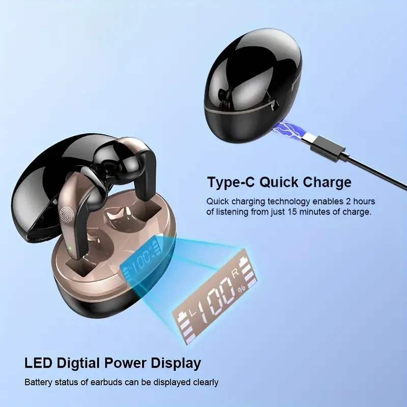 HiFi Wireless Earbuds with HD Microphone