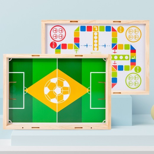 Wooden Tabletop Football Children's Educational Double Toy