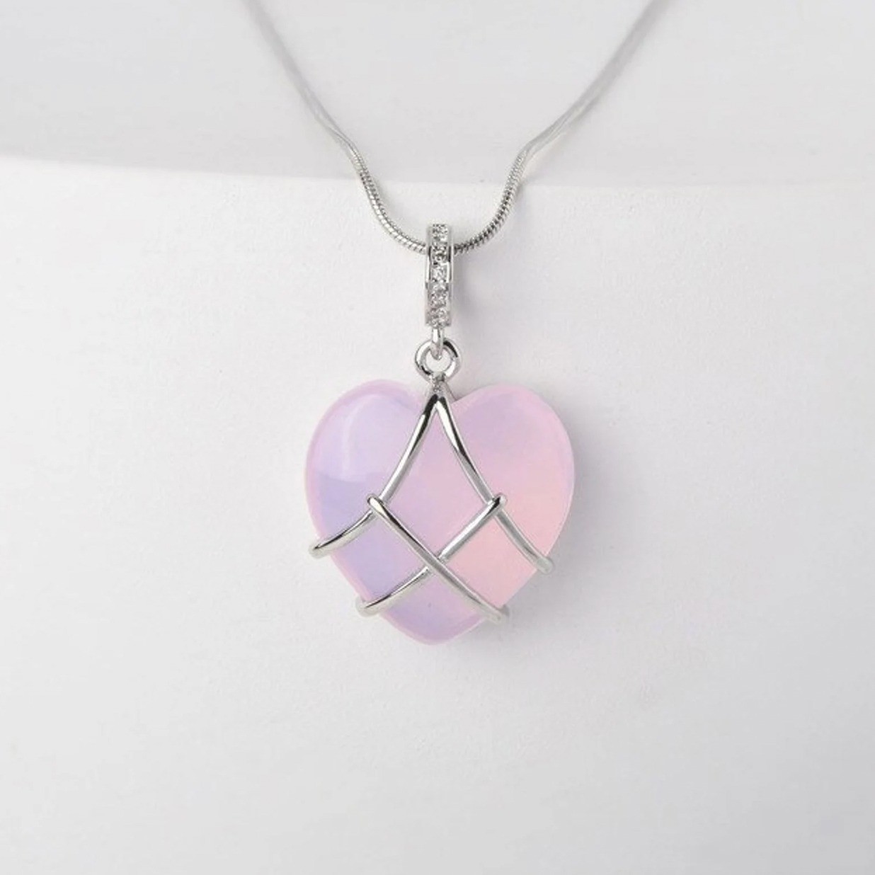 Fashion Moonstone Necklace - Cartoon Princess Love Girl Necklace, Novelty Jewelry, Perfect Gift for Girls