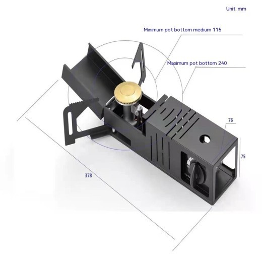 Folding Portable Gas Stove Outdoor Portable Gas Stove Camping Hot Pot Barbecue Grill