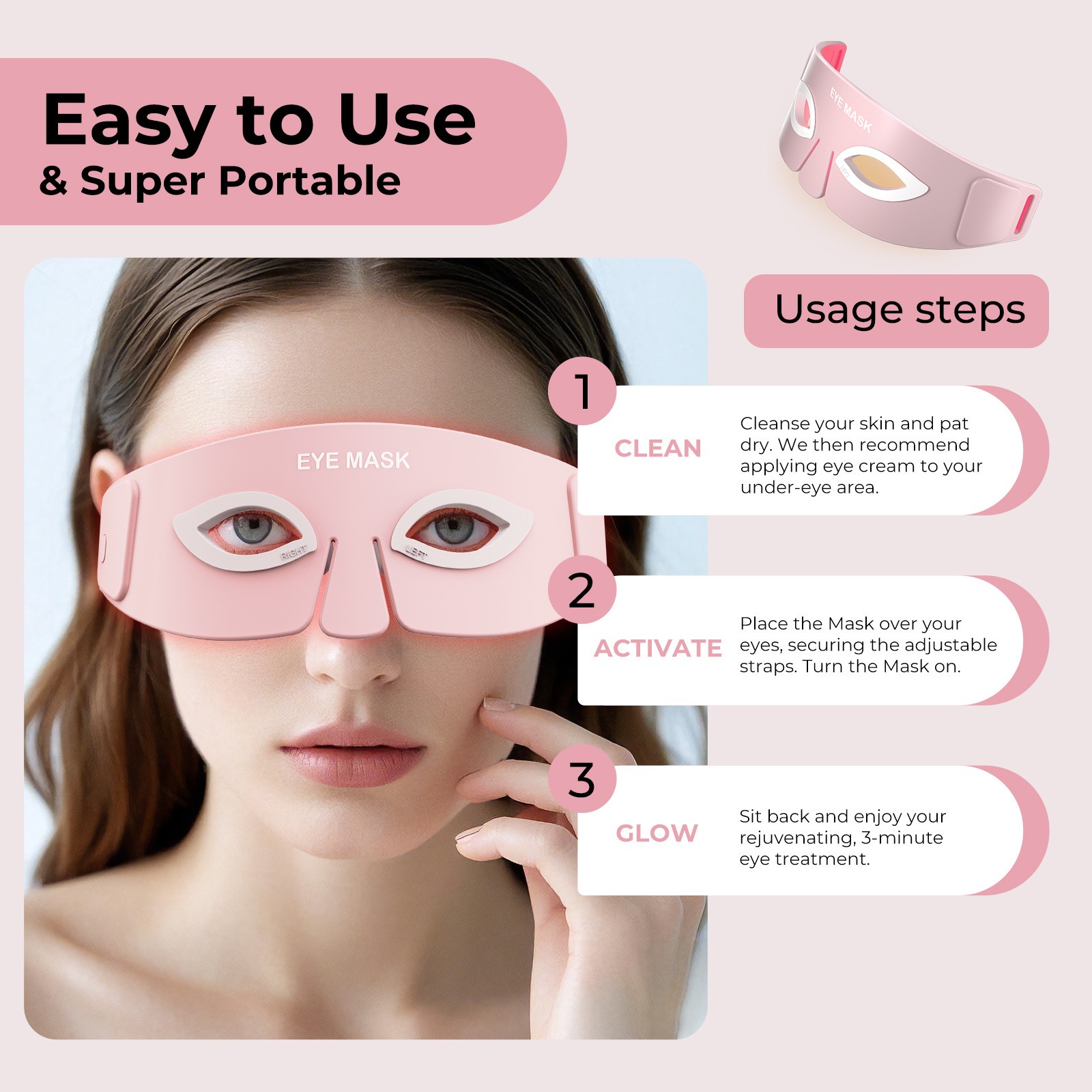 Silicone Eye Beauty Instrument Home Wearable Eye Protection Instrument Red Light