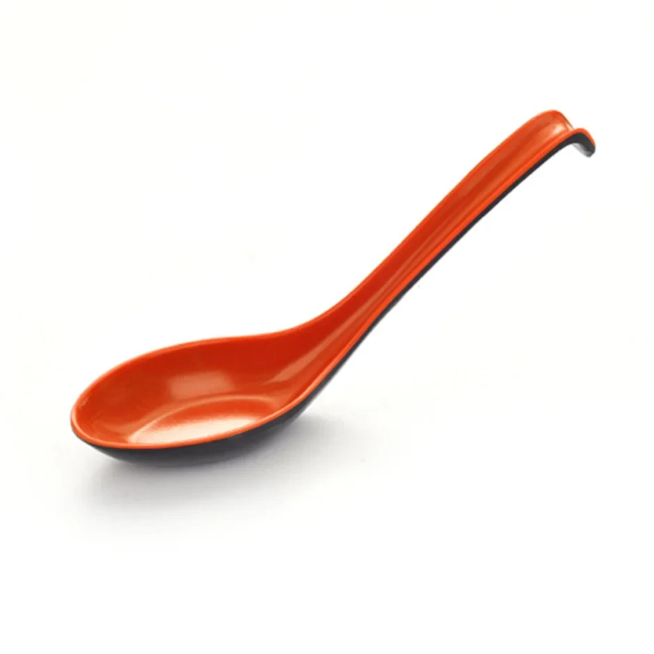Melamine Soup Spoon Red/Black 16.5cmx4.3cm