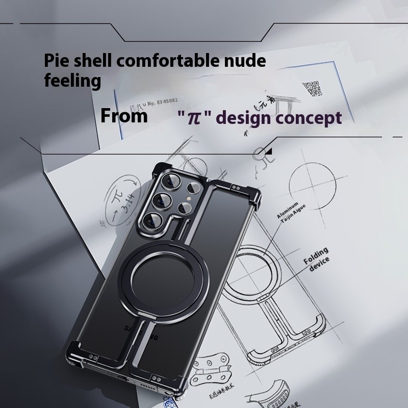 Phone Case Metal Frameless With Magnetic Bracket