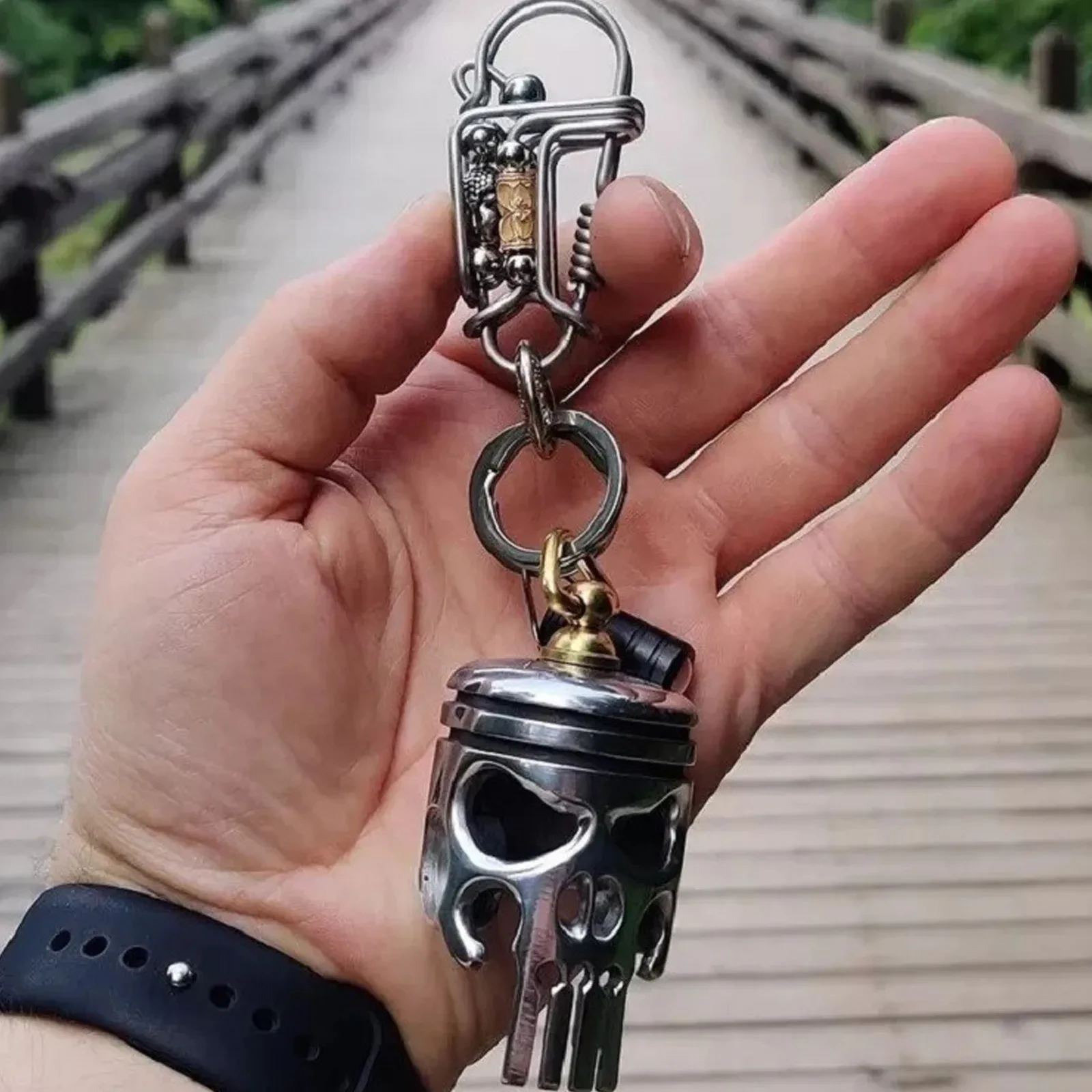 Creative Alloy Skull Keychain Accessories