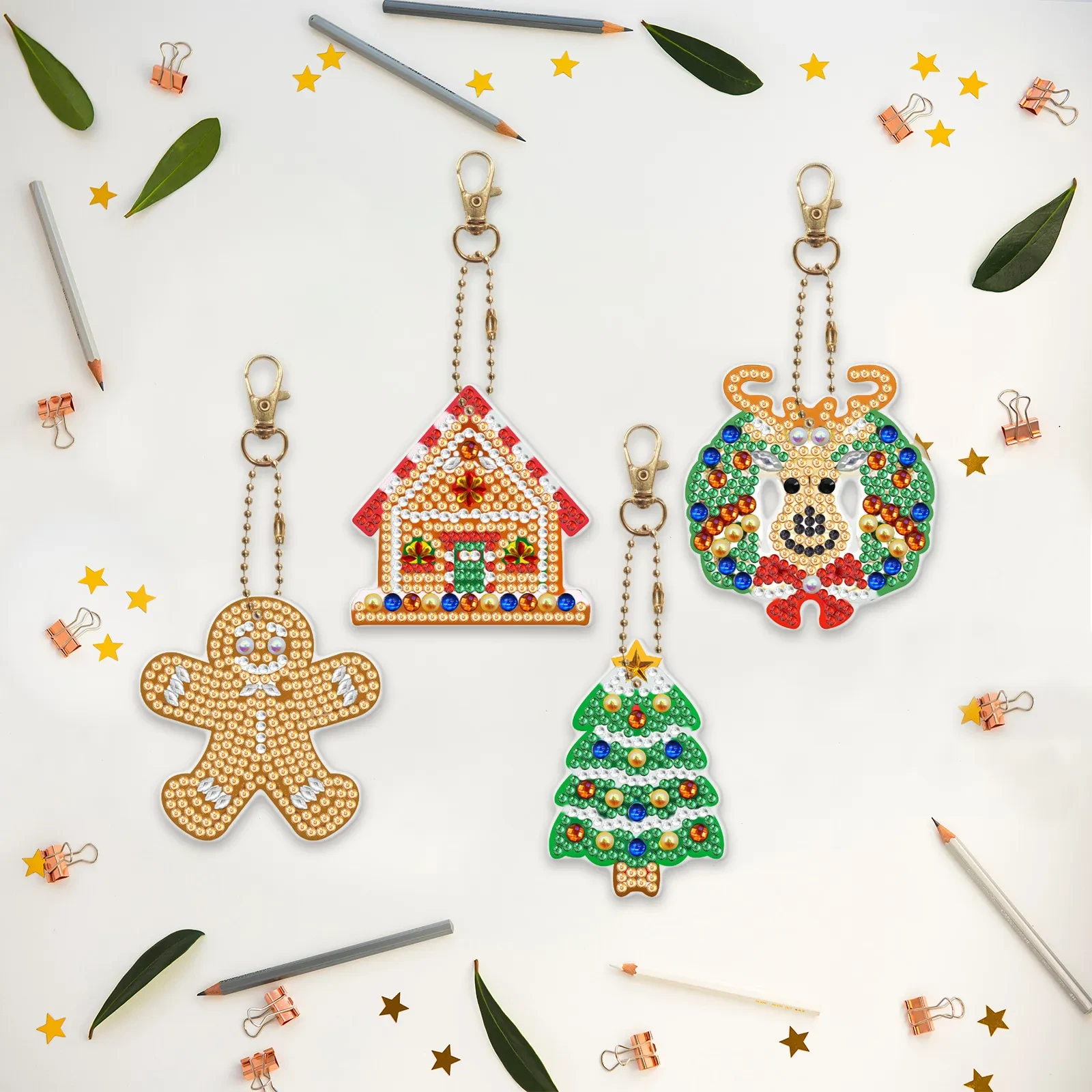 5d Diamond Painting Keychain Double Sided Stick PVC Kit