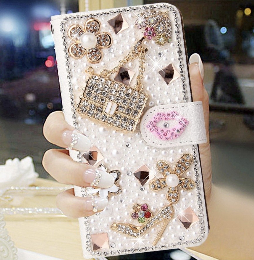 Leather Case For Phone Case All-inclusive Rhinestone