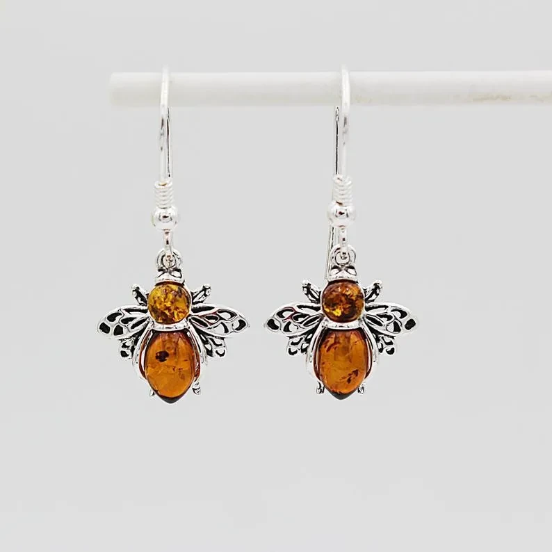 Bee Animal-shaped Crystal Diamond Stud Earrings