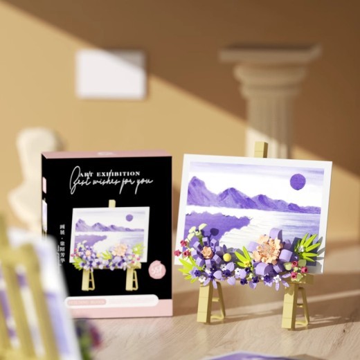 Preserved Flower Building Blocks Dream Flower Stand Photo Frame Decoration