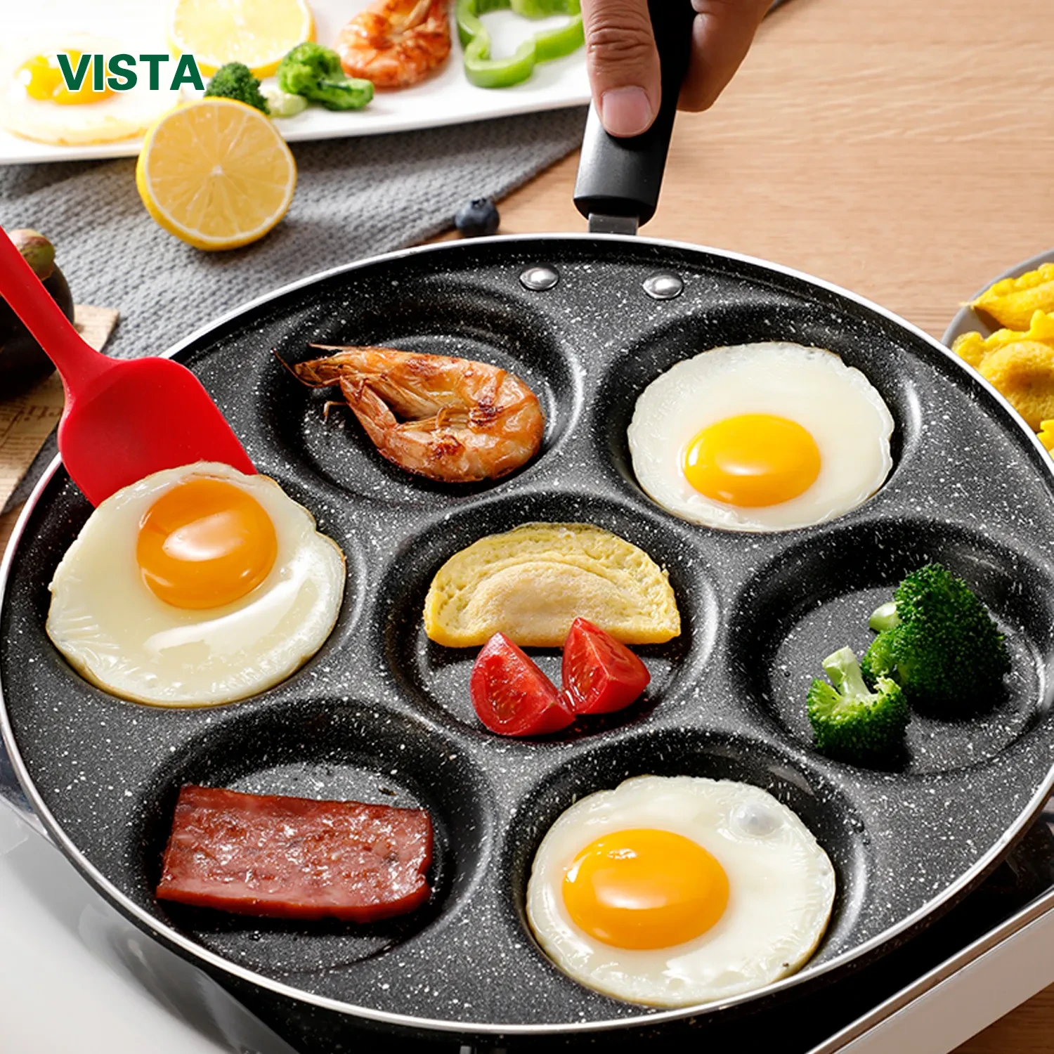 Fried Egg Magic Pot Seven Hole Omelette Pot Household