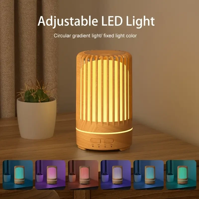 Soundwave Technology Aroma Diffuser Humidifier with 7-Color LED Lights  USB Powered, Mini Essential Oil Diffuser for Bedroom, Office, Cafe & Yoga, Birdcage Design, Timer Setting, 150ml