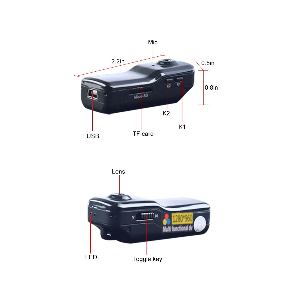 MD80 Digital Camera Eye Fan Camera Aerial Video Recorder Sports Camera DV Wireless