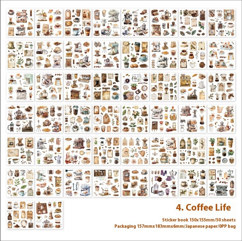 Human Flavor Series Japanese Paper Sticker Book