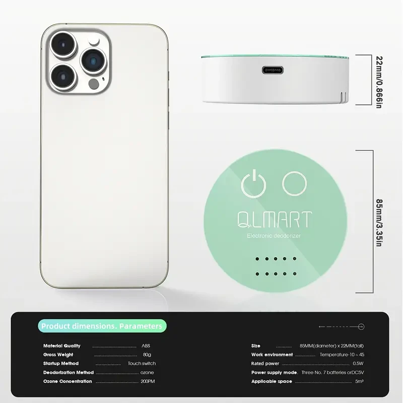 QLMART Portable Ozone Air Purifier