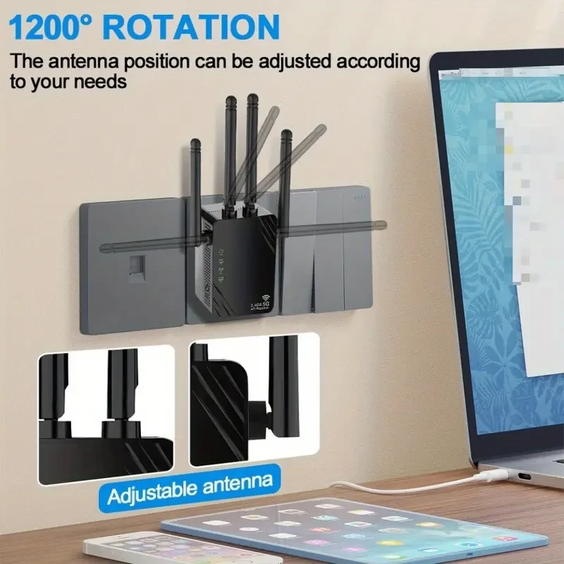 Dual Band WiFi Extender  High-Speed Signal Booster