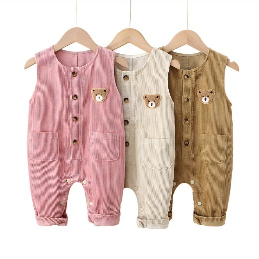 Fashion Personality Child Bear Corduroy Jumpsuit