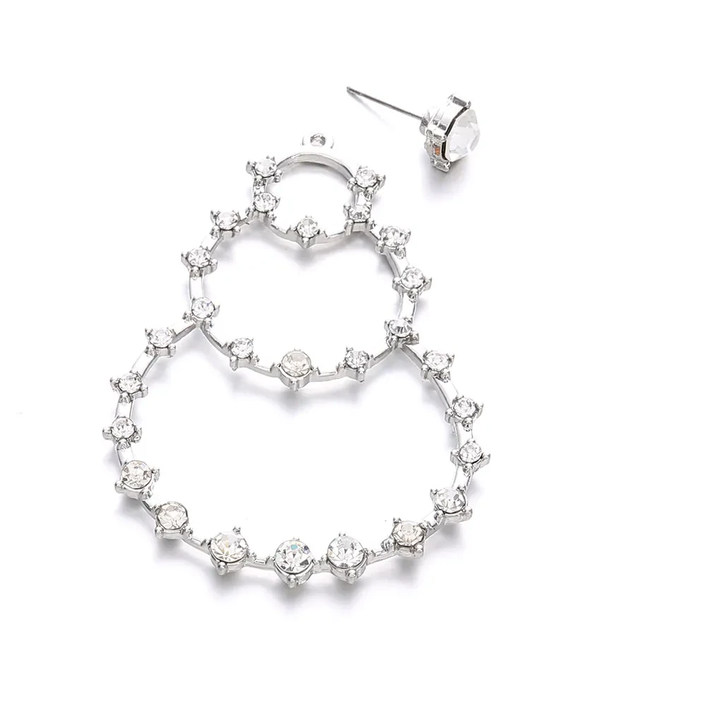 Fashion Bohemian Style Exaggerated Round Diamond Earrings