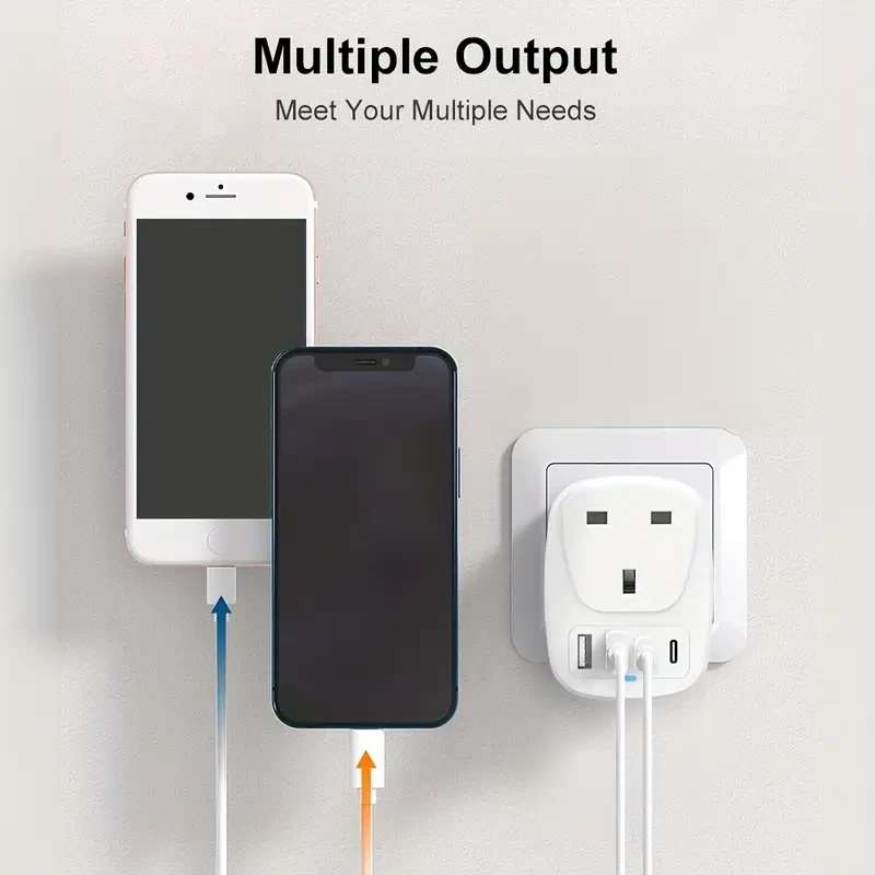 European Travel Adapter - 2 USB Type-C