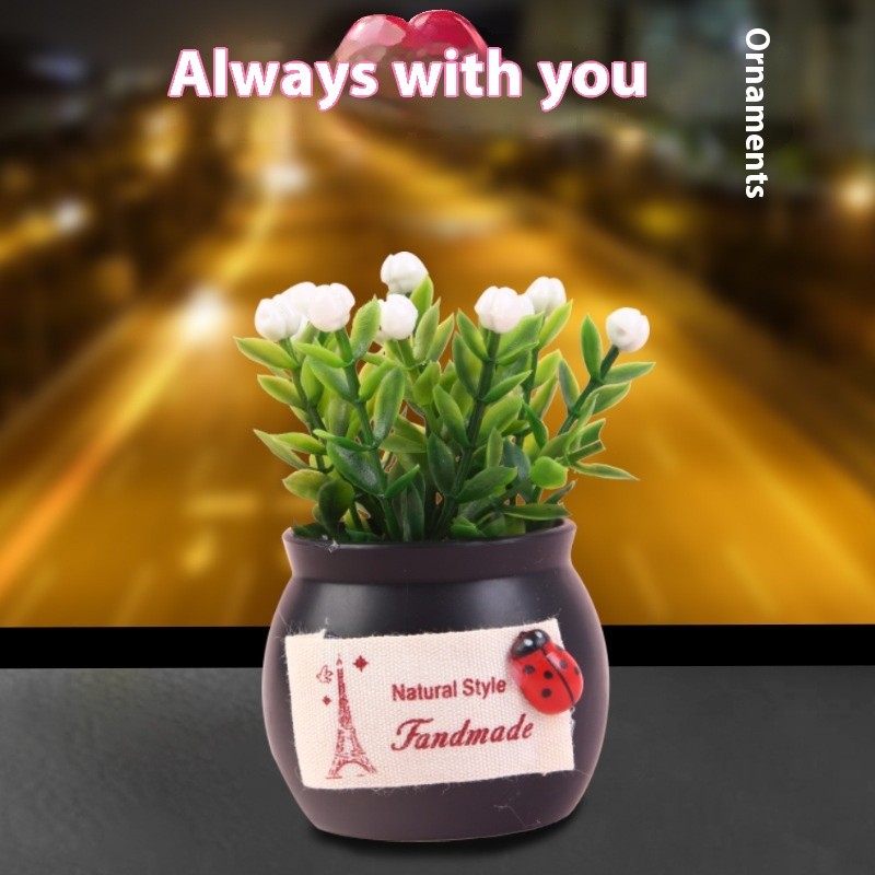 Auspicious Fruit Potted Plant Flower Personalized Car Accessories Aromatherapy Flower Bottle Ornaments