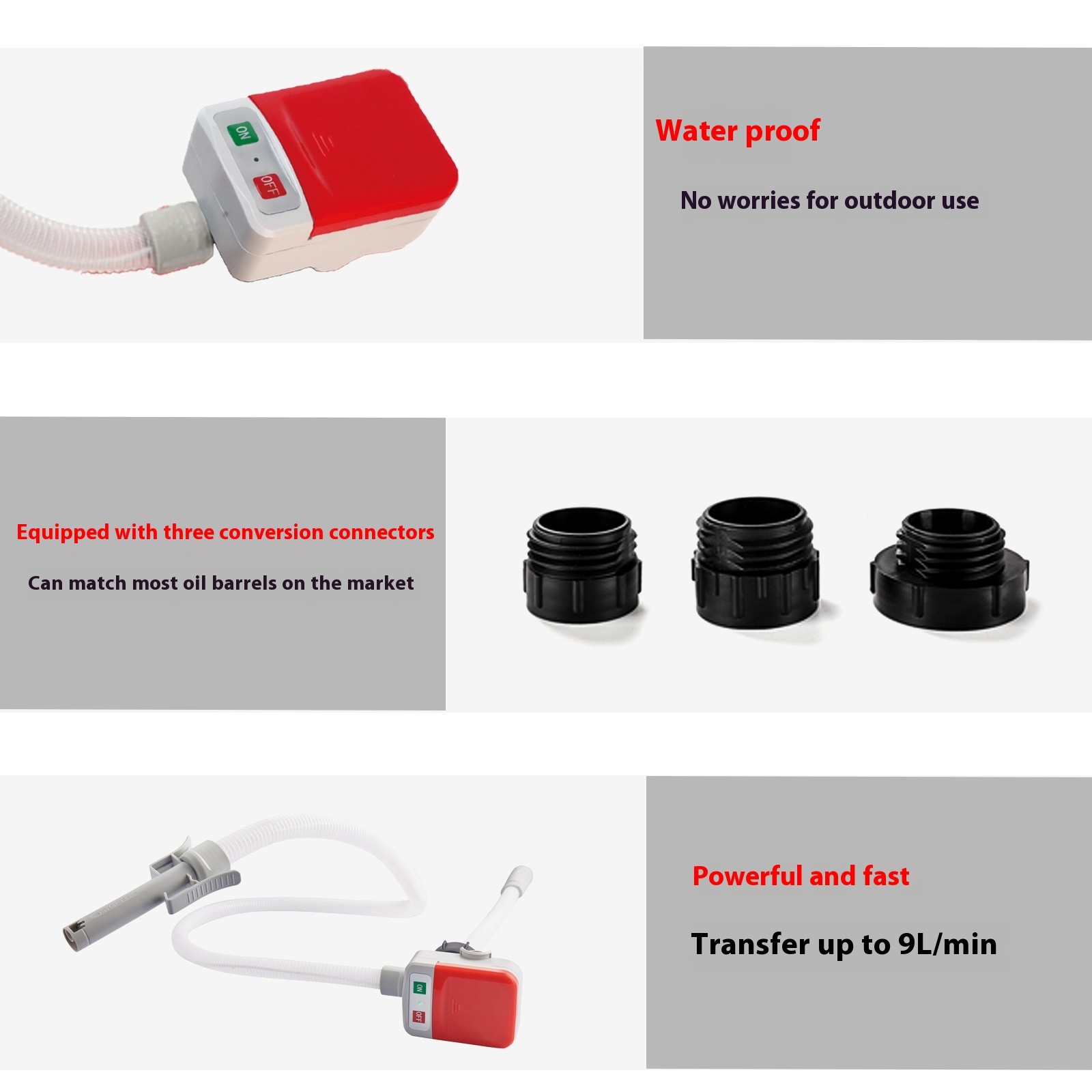 Portable Oil Extractor Dry Battery Gasoline Urea Electric Water Plug Oil