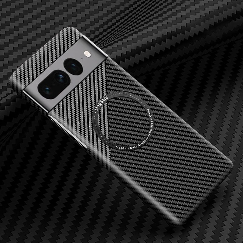 Magnetic Phone Case Wireless Charger PC Carbon Fiber Pattern