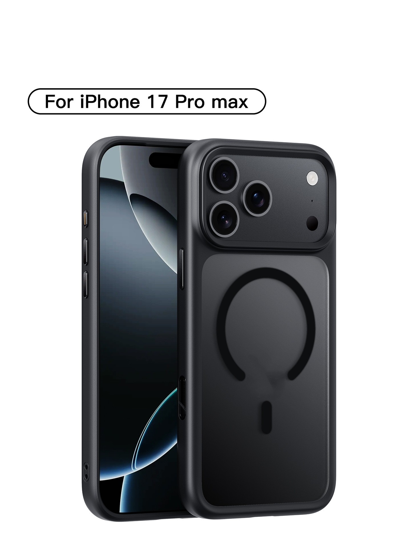 Applicable To 17ProMax Phone Case Skin Feeling Frosted Transparent Magnetic Drop-resistant Protective Cover