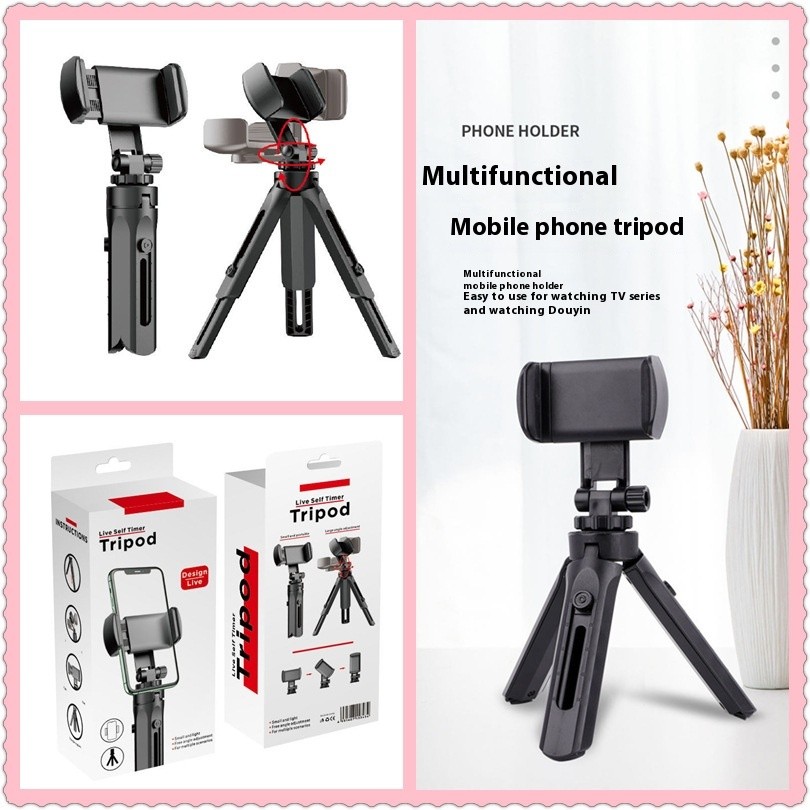 Simple Plastic Desktop Photography Tripod Phone Holder