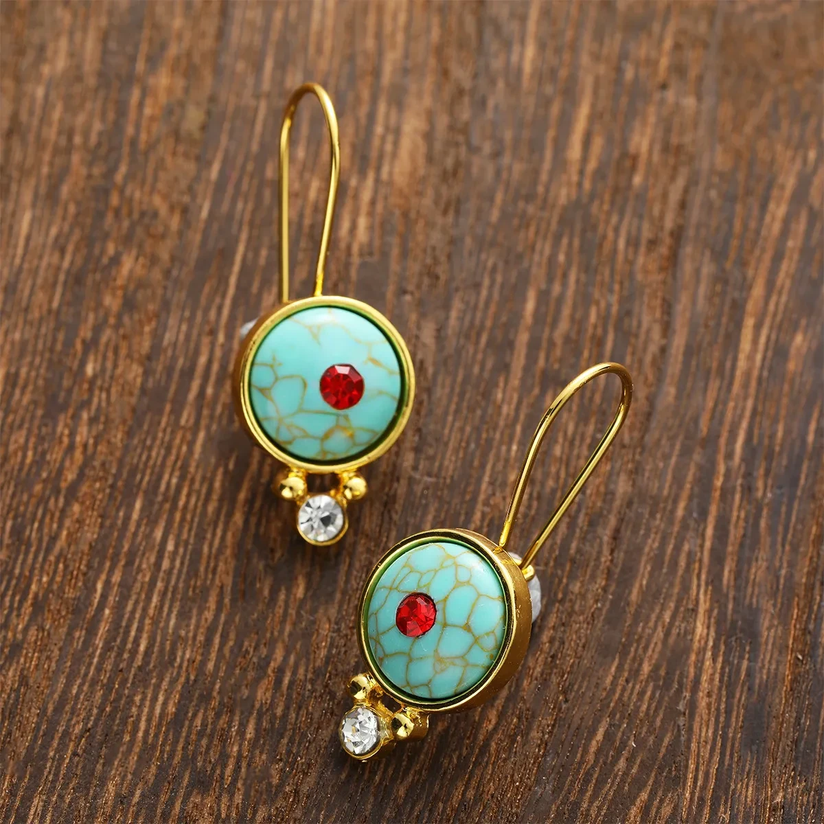Creative Bohemian Turquoise Pendant Earrings