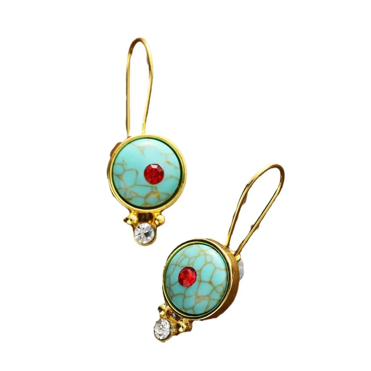 Creative Bohemian Turquoise Pendant Earrings