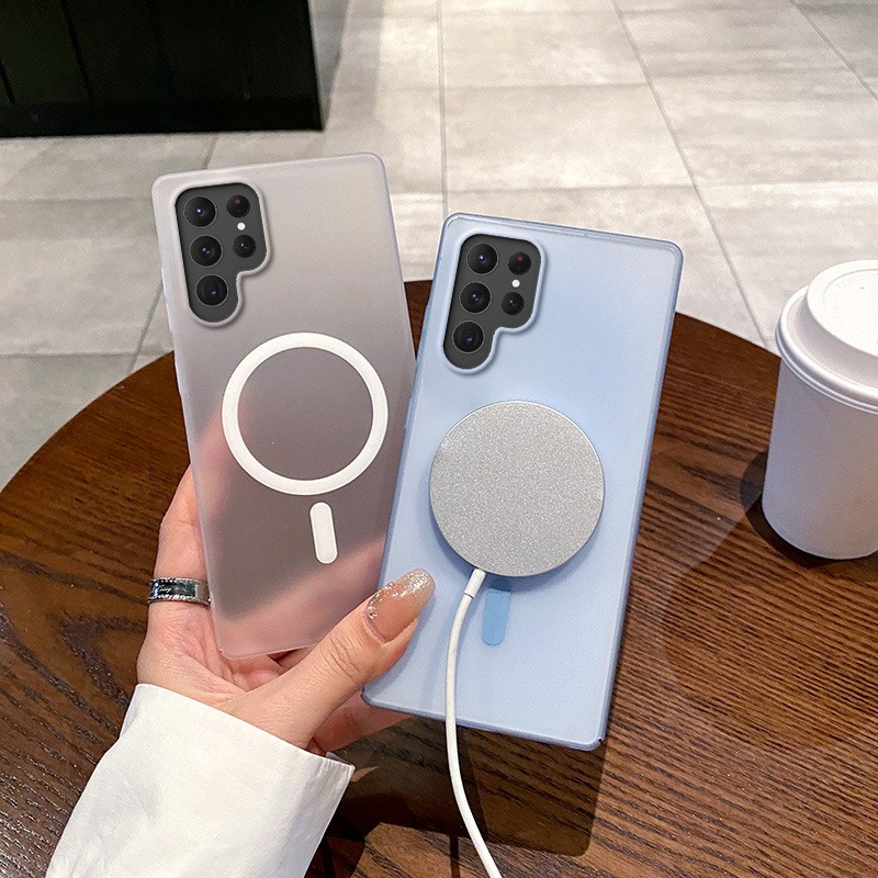 Frosted Pc Hard Shell Ice Fog Drop-resistant Magnetic Phone Case