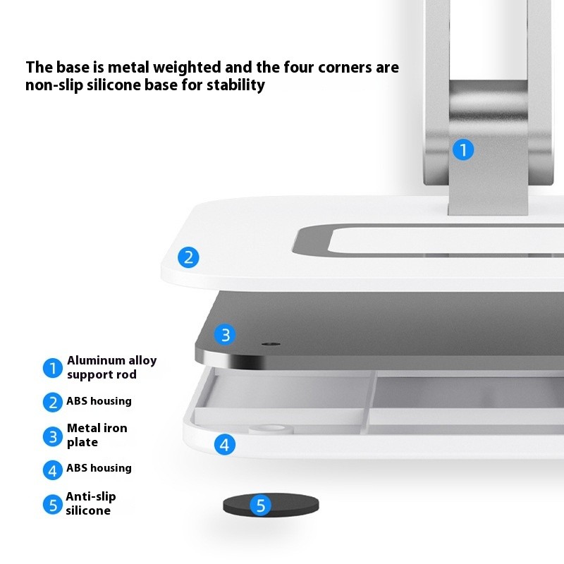 Desktop Folding Tablet Computer Stand Aluminum Alloy Mobile Phone Bracket