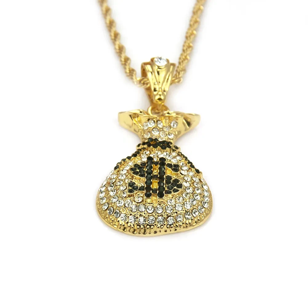 Black Diamond Beauty Pouch Pendant Necklace