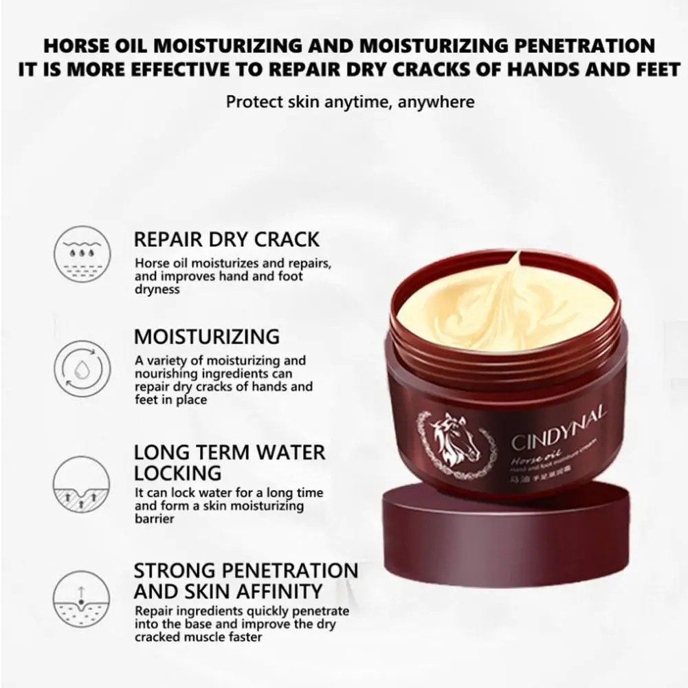120g Horse Oil Hand and Foot Cream Hydration and Moisturizing for Fall and Winter