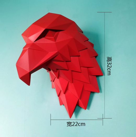 Geometric eagle head wall decoration wall hanging living room TV background wall hanging creative animal head wall decoration